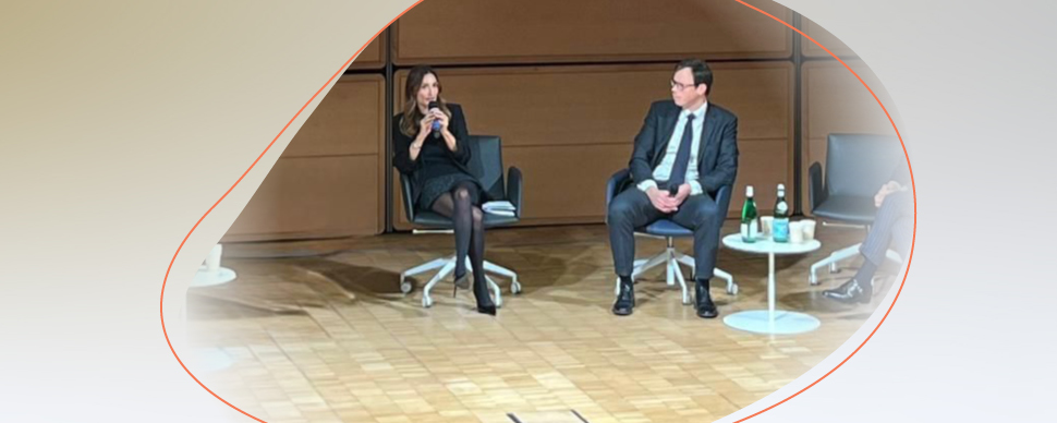 two people giving a conference 